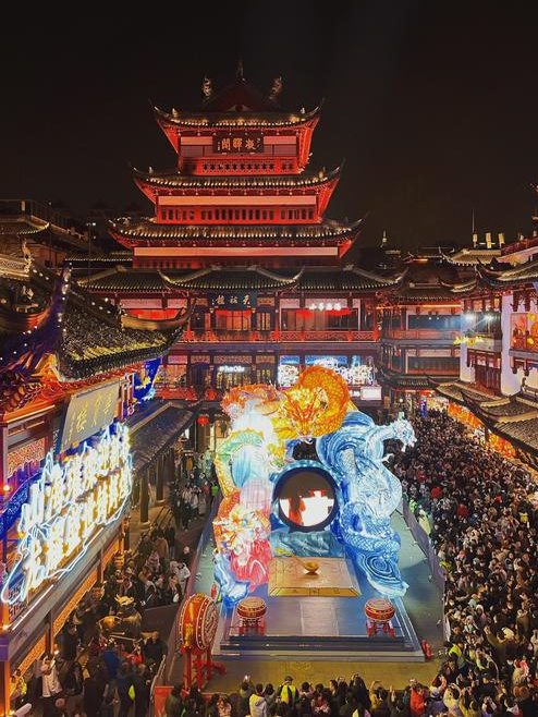 豫园灯会 上海冬季豫园灯会 年味 上海冬天